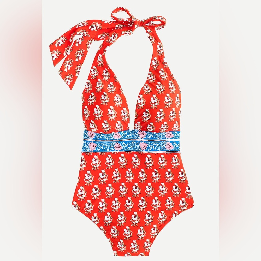 JCREW new halter one piece swimsuit